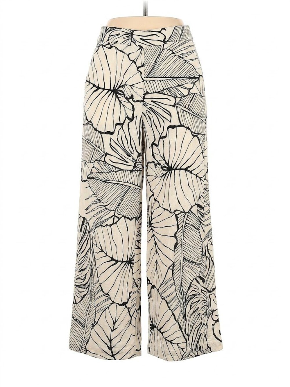 Rachel Zoe Wide-Leg Floral Print Pants - White/Black